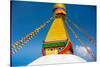 Buddhist Monks decorating the temple at Bouddha (Boudhanath), UNESCO World Heritage Site, Kathmandu-Laura Grier-Stretched Canvas