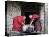 Buddhist Monks, Karchu Dratsang Monastery, Jankar, Bumthang, Bhutan-Angelo Cavalli-Stretched Canvas
