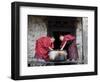 Buddhist Monks, Karchu Dratsang Monastery, Jankar, Bumthang, Bhutan-Angelo Cavalli-Framed Photographic Print