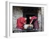 Buddhist Monks, Karchu Dratsang Monastery, Jankar, Bumthang, Bhutan-Angelo Cavalli-Framed Photographic Print