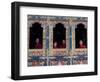 Buddhist Monks Look Through the Windows into the Courtyard of the Tango Monestary Near Thimphu-null-Framed Photographic Print