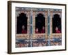 Buddhist Monks Look Through the Windows into the Courtyard of the Tango Monestary Near Thimphu-null-Framed Photographic Print