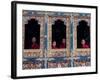 Buddhist Monks Look Through the Windows into the Courtyard of the Tango Monestary Near Thimphu-null-Framed Photographic Print