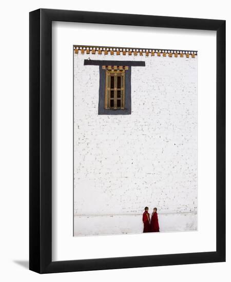 Buddhist Monks, Paro Dzong, Paro, Bhutan-Angelo Cavalli-Framed Photographic Print