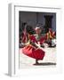 Buddhist Monks Performing Masked Dance During the Gangtey Tsechu at Gangte Goemba, Gangte, Phobjikh-Lee Frost-Framed Photographic Print