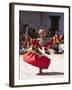 Buddhist Monks Performing Masked Dance During the Gangtey Tsechu at Gangte Goemba, Gangte, Phobjikh-Lee Frost-Framed Photographic Print