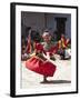 Buddhist Monks Performing Masked Dance During the Gangtey Tsechu at Gangte Goemba, Gangte, Phobjikh-Lee Frost-Framed Photographic Print