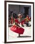 Buddhist Monks Performing Masked Dance During the Gangtey Tsechu at Gangte Goemba, Gangte, Phobjikh-Lee Frost-Framed Photographic Print