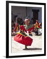 Buddhist Monks Performing Masked Dance During the Gangtey Tsechu at Gangte Goemba, Gangte, Phobjikh-Lee Frost-Framed Photographic Print