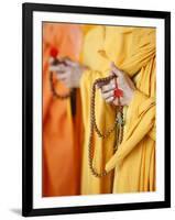 Buddhist Monks Praying, Thiais, Val De Marne, France, Europe-null-Framed Photographic Print