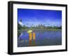 Buddhist Monks Standing in Front of Angkor Wat, Siem Reap, Cambodia-Gavin Hellier-Framed Photographic Print