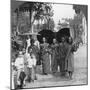 Buddhist Monks with Sunshades and Fans, Rangoon, Burma, 1908-null-Mounted Photographic Print