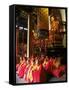 Buddhist Monks Worshipping in the Grand Hall, Jade Buddha Temple (Yufo Si), Shanghai, China-Gavin Hellier-Framed Stretched Canvas