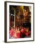 Buddhist Monks Worshipping in the Grand Hall, Jade Buddha Temple (Yufo Si), Shanghai, China-Gavin Hellier-Framed Photographic Print