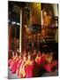 Buddhist Monks Worshipping in the Grand Hall, Jade Buddha Temple (Yufo Si), Shanghai, China-Gavin Hellier-Mounted Photographic Print