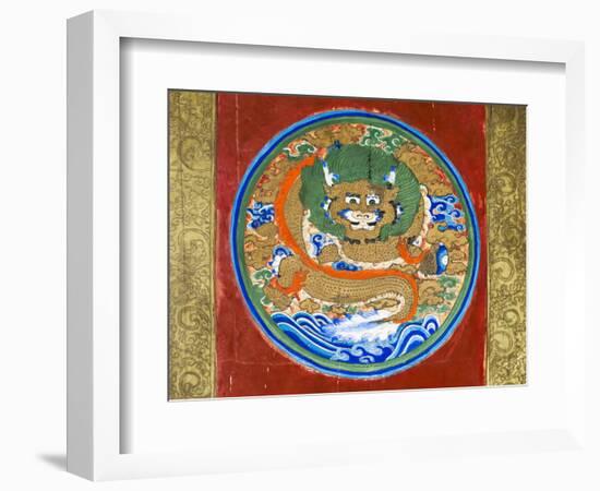 Buddhist mural inside the grotto, Mati Temple Scenic Area. Zhangye, Gansu Province, China.-Keren Su-Framed Photographic Print