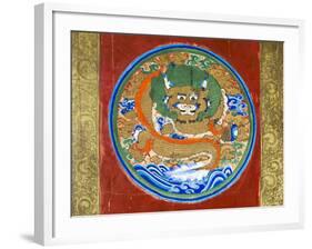 Buddhist mural inside the grotto, Mati Temple Scenic Area. Zhangye, Gansu Province, China.-Keren Su-Framed Photographic Print