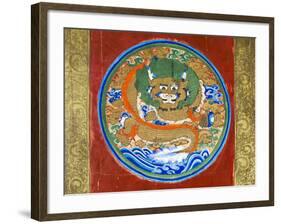 Buddhist mural inside the grotto, Mati Temple Scenic Area. Zhangye, Gansu Province, China.-Keren Su-Framed Photographic Print