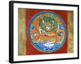 Buddhist mural inside the grotto, Mati Temple Scenic Area. Zhangye, Gansu Province, China.-Keren Su-Framed Photographic Print