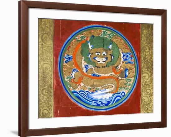 Buddhist mural inside the grotto, Mati Temple Scenic Area. Zhangye, Gansu Province, China.-Keren Su-Framed Photographic Print