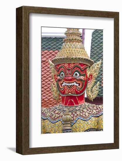 Buddhist Mythology Yaksa, Temple of the Emerald Buddha, Bangkok, Thailand-David R. Frazier-Framed Photographic Print