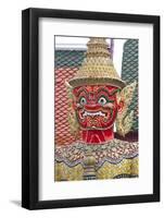 Buddhist Mythology Yaksa, Temple of the Emerald Buddha, Bangkok, Thailand-David R. Frazier-Framed Photographic Print