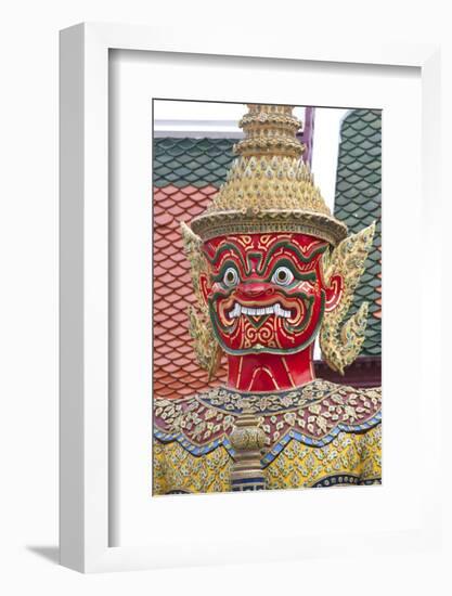 Buddhist Mythology Yaksa, Temple of the Emerald Buddha, Bangkok, Thailand-David R. Frazier-Framed Photographic Print