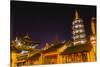 Buddhist Nanchang Nanchang Temple Pagoda Tower Wuxi Jiangsu Province, China-William Perry-Stretched Canvas