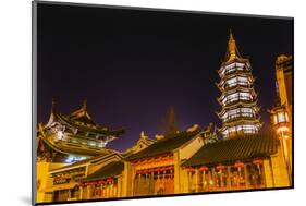 Buddhist Nanchang Nanchang Temple Pagoda Tower Wuxi Jiangsu Province, China-William Perry-Mounted Photographic Print