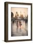 Buddhist Nuns in Pink Robes at Sunrise at Shwedagon Pagoda (Golden Pagoda), Myanmar (Burma)-Matthew Williams-Ellis-Framed Photographic Print