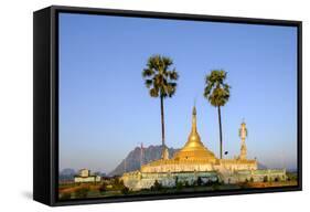 Buddhist Pagoda in a Karstic Landscape, Hpa An, Kayin State (Karen State), Myanmar (Burma), Asia-Nathalie Cuvelier-Framed Stretched Canvas