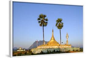 Buddhist Pagoda in a Karstic Landscape, Hpa An, Kayin State (Karen State), Myanmar (Burma), Asia-Nathalie Cuvelier-Framed Photographic Print