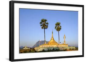 Buddhist Pagoda in a Karstic Landscape, Hpa An, Kayin State (Karen State), Myanmar (Burma), Asia-Nathalie Cuvelier-Framed Photographic Print