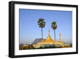 Buddhist Pagoda in a Karstic Landscape, Hpa An, Kayin State (Karen State), Myanmar (Burma), Asia-Nathalie Cuvelier-Framed Photographic Print