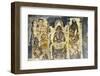 Buddhist painting in the Ajanta Caves, UNESCO World Heritage Site, Maharashtra, India, Asia-Alex Robinson-Framed Photographic Print