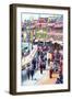 Buddhist pilgrims making the kora, Boudhanath Stupa, largest Asian Stupa, UNESCO World Heritage Sit-G&M Therin-Weise-Framed Photographic Print