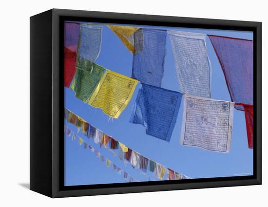 Buddhist Prayer Flags, Bodhnath, Kathmandu, Nepal, Asia-David Poole-Framed Stretched Canvas