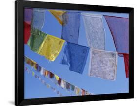 Buddhist Prayer Flags, Bodhnath, Kathmandu, Nepal, Asia-David Poole-Framed Photographic Print