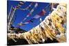 Buddhist prayer flags, Mustang, Nepal, Himalayas, Asia-null-Stretched Canvas