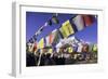 Buddhist Prayer Flags with Mount Kongde Ri Behind Taken Just Above the Town of Namche Bazaar-John Woodworth-Framed Photographic Print