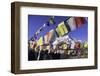 Buddhist Prayer Flags with Mount Kongde Ri Behind Taken Just Above the Town of Namche Bazaar-John Woodworth-Framed Photographic Print