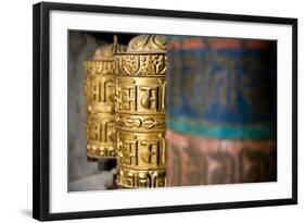 Buddhist Prayer Wheels, Namche Gompa (Monastery), Namche Bazaar, Solu Khumbu Region, Nepal, Asia-Ben Pipe-Framed Photographic Print