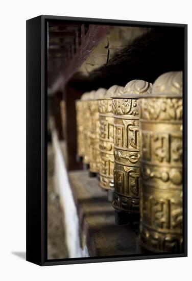 Buddhist Prayer Wheels, Namche Gompa (Monastery), Namche Bazaar, Solu Khumbu Region, Nepal-Ben Pipe-Framed Stretched Canvas