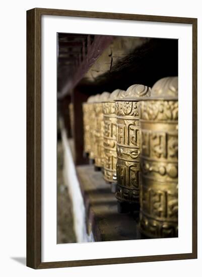 Buddhist Prayer Wheels, Namche Gompa (Monastery), Namche Bazaar, Solu Khumbu Region, Nepal-Ben Pipe-Framed Photographic Print