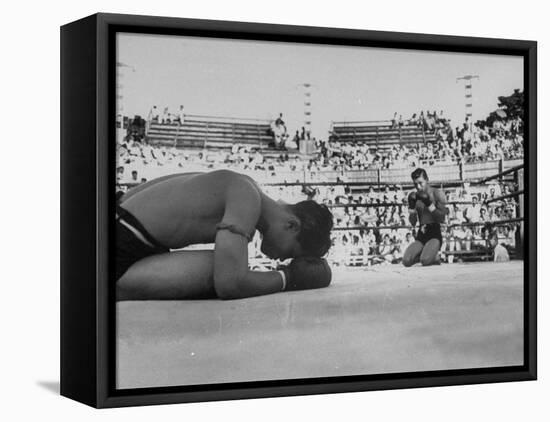 Buddhist Prayers at Beginning of the Prefight Ceremony of Muay Thai Boxing-Jack Birns-Framed Stretched Canvas