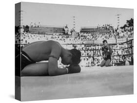 Buddhist Prayers at Beginning of the Prefight Ceremony of Muay Thai Boxing-Jack Birns-Stretched Canvas