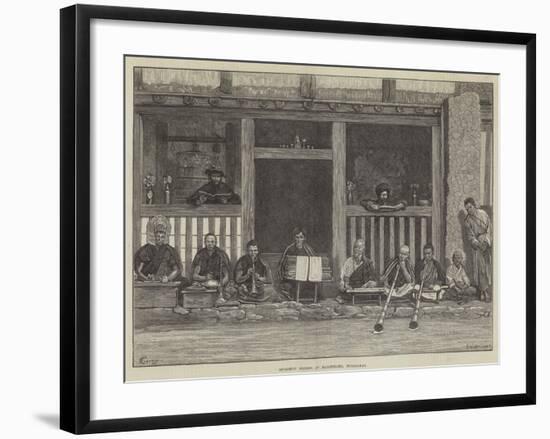 Buddhist Priests at Darjeeling, Himalayas-Felix Regamey-Framed Giclee Print