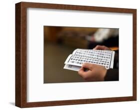 Buddhist sacred texts, Buddhist ceremony in Fo Guang Shan Temple, Geneva, Switzerland-Godong-Framed Photographic Print