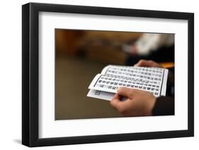 Buddhist sacred texts, Buddhist ceremony in Fo Guang Shan Temple, Geneva, Switzerland-Godong-Framed Photographic Print