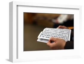 Buddhist sacred texts, Buddhist ceremony in Fo Guang Shan Temple, Geneva, Switzerland-Godong-Framed Photographic Print